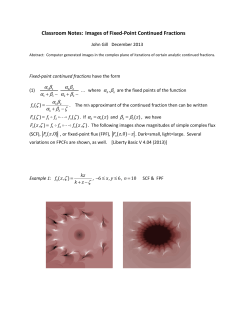 Images of Fixed-Point Continued Fractions