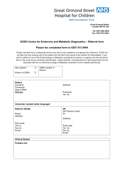 Referral form - Great Ormond Street Hospital