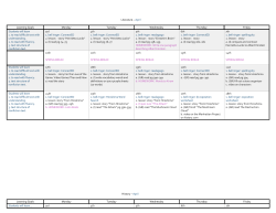 April Lesson Plans