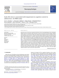 Early-life stress is associated with impairment in cognitive control in