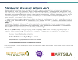 Arts Education Strategies in California LCAPs