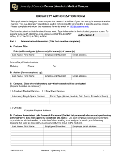IBC Authorization Form - University of Colorado Denver