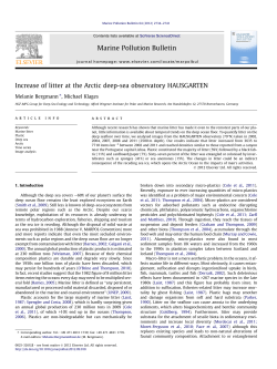 Increase of litter at the Arctic deep-sea observatory