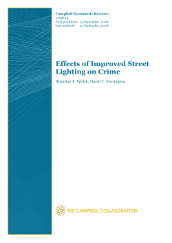 Effects of Improved Street Lighting on Crime