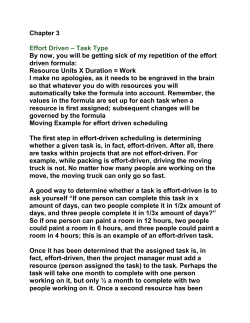 Chapter 3 Effort Driven &ndash; Task Type By now, you will be getting sick