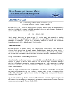 chlorine gas - Controlled Environment Systems Research Facility