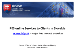 PES online Services to Clients in Slovakia