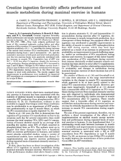 Creatine ingestion favorably affects performance and muscle