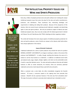 top intellectual property issues for wine and spirits producers