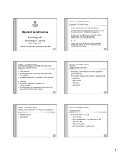 Operant Conditioning