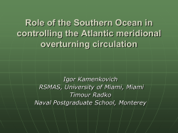 Role of the Southern Ocean in controlling the Atlantic