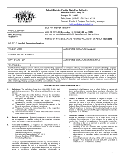 1 Submit Bids to: Florida State Fair Authority 4800 North U.S. Hwy