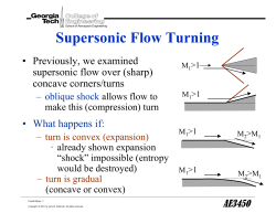 Previously, we examined supersonic flow over