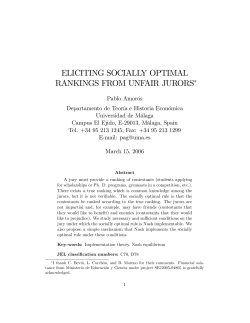 eliciting socially optimal rankings from unfair jurors!