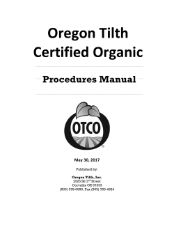 Oregon Tilth Certified Organic
