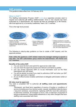 SAF Guide - Edinburgh Napier Staff Intranet