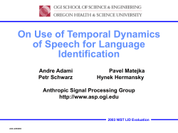 On Use of Temporal Dynamics of Speech for Language Identification