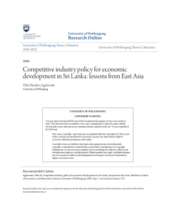 Competitive industry policy for economic - Research Online