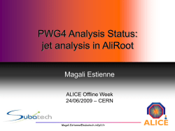 Status of jet analysis in AliRoot