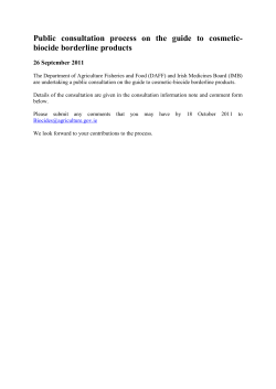 Cosmetic / Biocide Borderline products - PCS