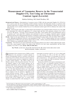 Measurement of Vasomotor Reserve in the Transcranial