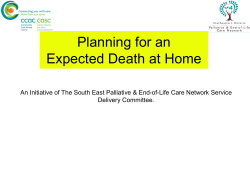 Planning for an Expected Death at Home