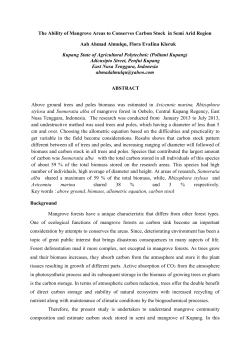 The Ability of Mangrove Areas to Conserves Carbon Stock in Semi