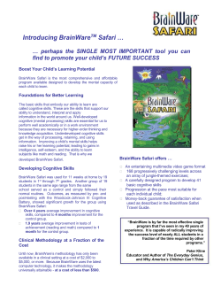 Click here to an information sheet on BrainWare Safari for