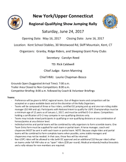 2017 SJ Rally Info - New York/Upper Connecticut Region