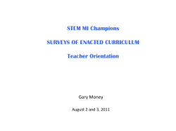 Survey of Enacted Curriculum