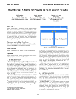 Thumbs-Up: A Game for Playing to Rank Search Results