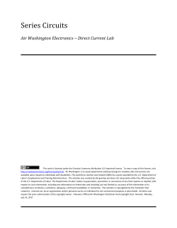 Air Washington Electronics ~ Direct Current Lab