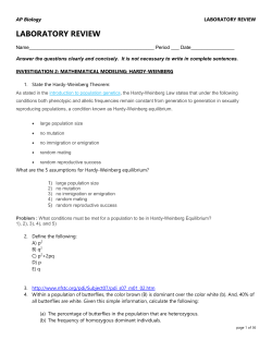 AP Biology LABORATORY REVIEW