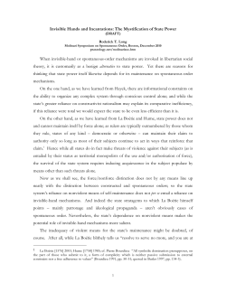 Invisible Hands and Incantations