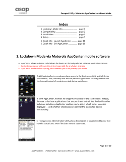 Index 1. Lockdown Mode via Motorola AppCenter