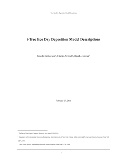 i-Tree Eco Dry Deposition Model Descriptions