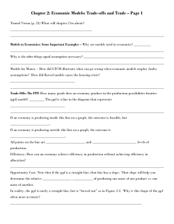 Chapter 2: Economic Models