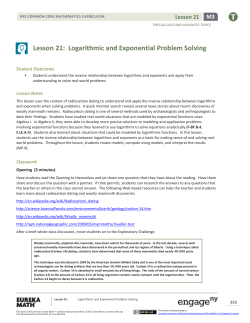 Precalculus Module 3, Topic C, Lesson 21: Teacher