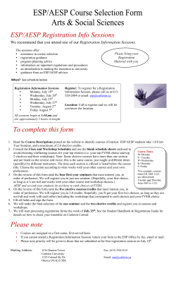 esp course selection list