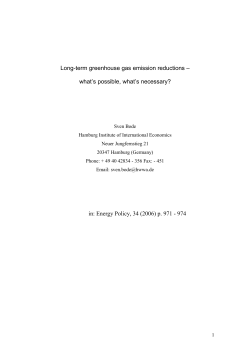 Long-term greenhouse gas emission reductions