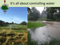 It`s all about controlling water