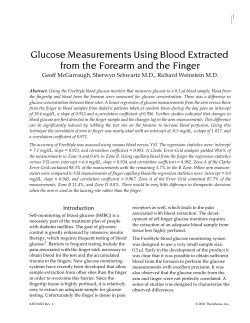 Glucose Measurements Using Blood Extracted from the Forearm
