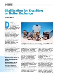 Diafiltration for Desalting or Buffer Exchange