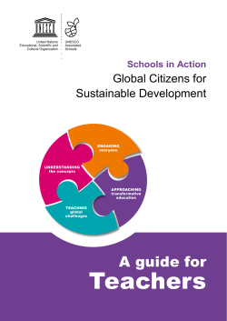 Schools in action, global citizens for sustainable