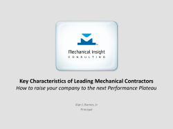 Key Characteristics of Leading Contractors and Performance Plateaus