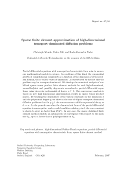 Sparse finite element approximation of high