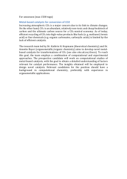Metal-based catalysts for conversion of CO2