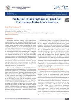 Production of Dimethylfuran as Liquid Fuel from Biomass Derived
