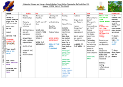 Kimberley Primary and Nursery School Medium Term Outline