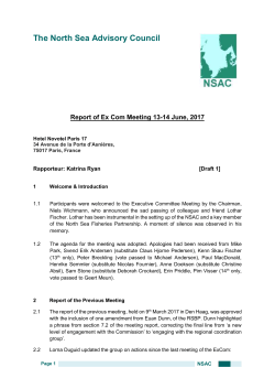 The North Sea Regional Advisory Council